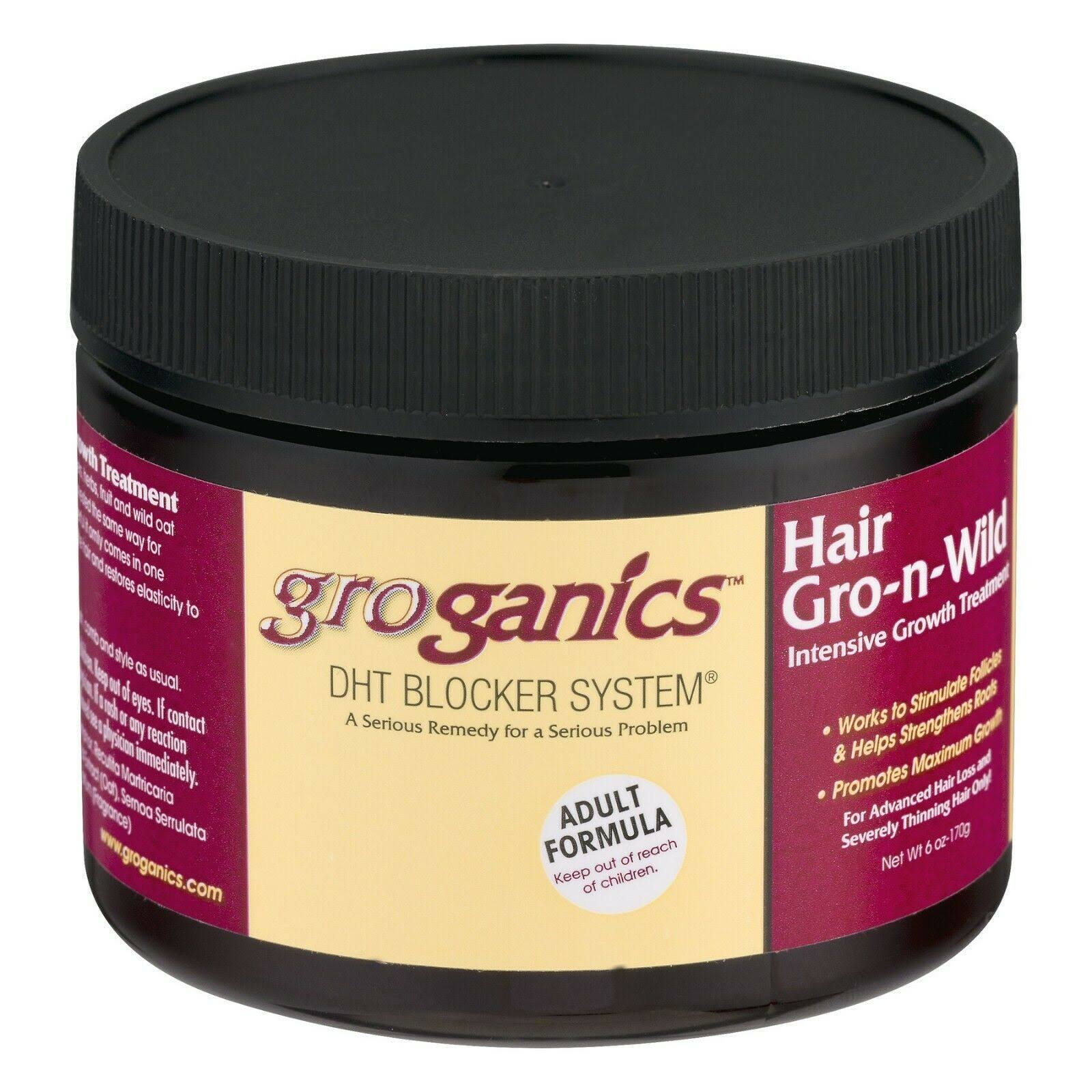 Groganics DHT Blocker System Hair Gro-n-Wild Intensive Growth Treatment - 6oz