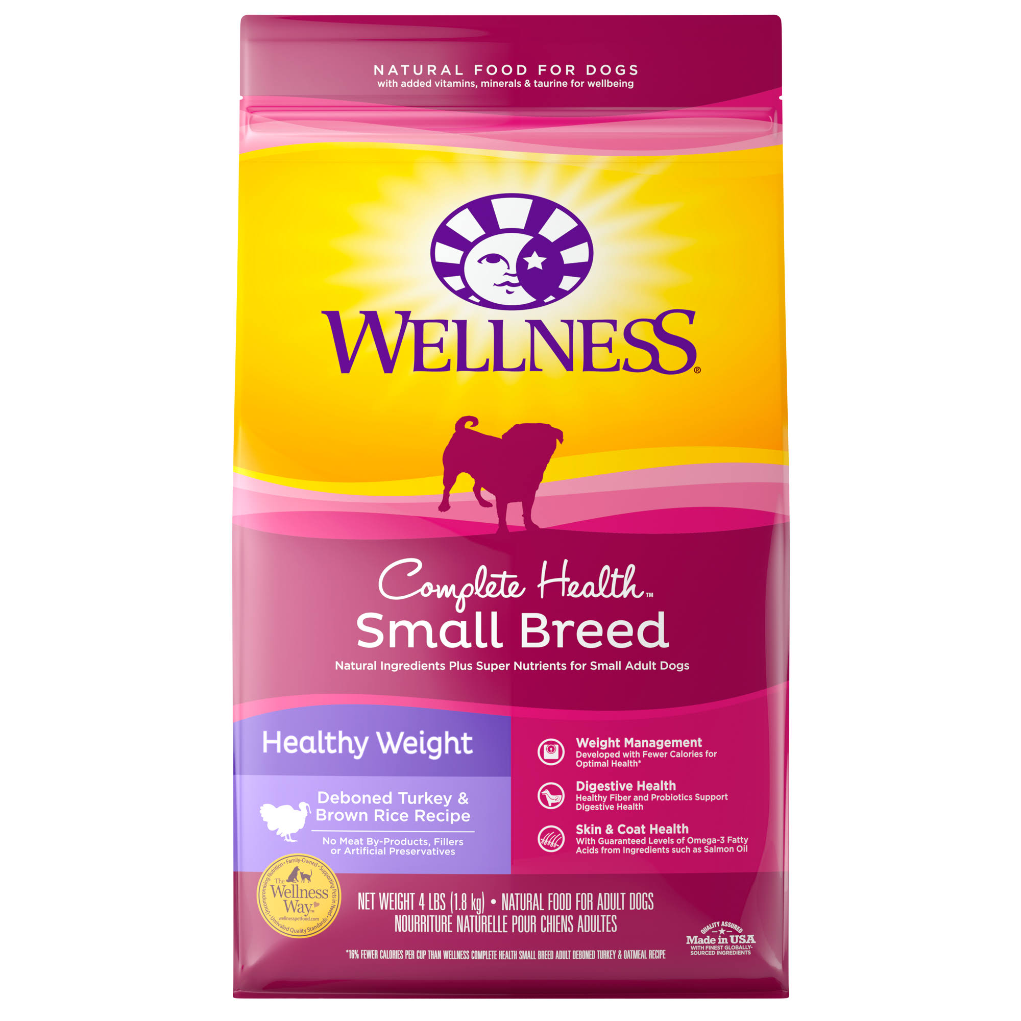 Wellness Small Breed Complete Health Dog Food - Healthy Weight Turkey & Brown Rice