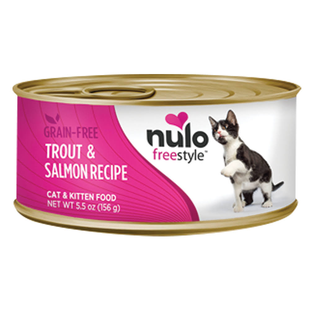 Nulo Freestyle Grain Free Trout & Salmon Recipe Can Cat Food 24Ea-5.5Oz