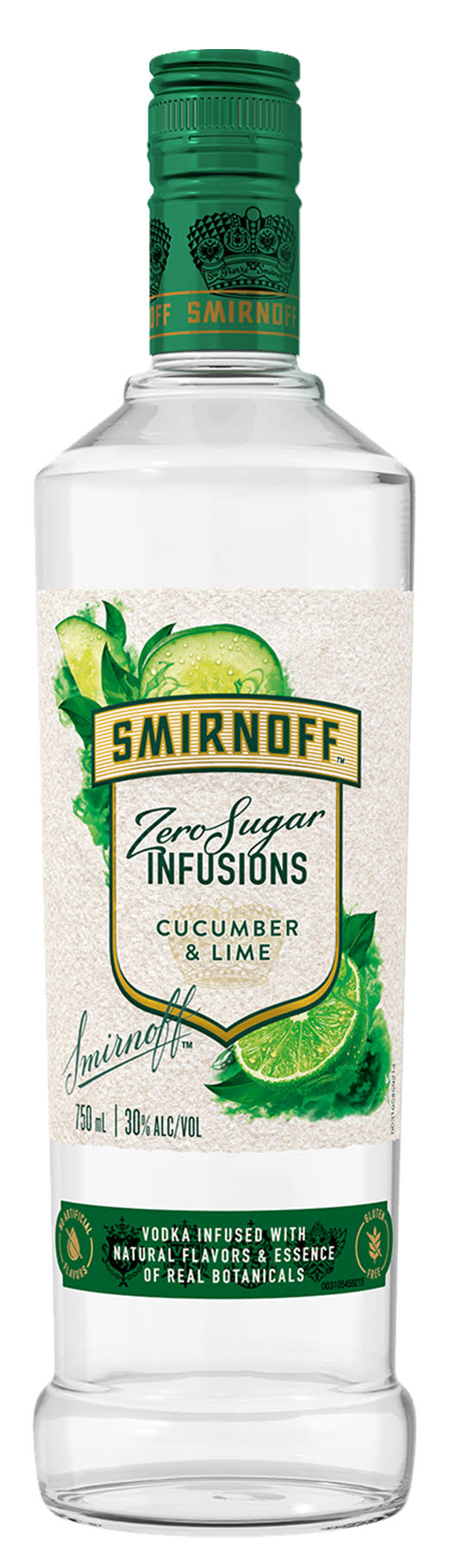 Smirnoff Zero Sugar Infusions Vodka, Cucumber & Lime - 750 ml