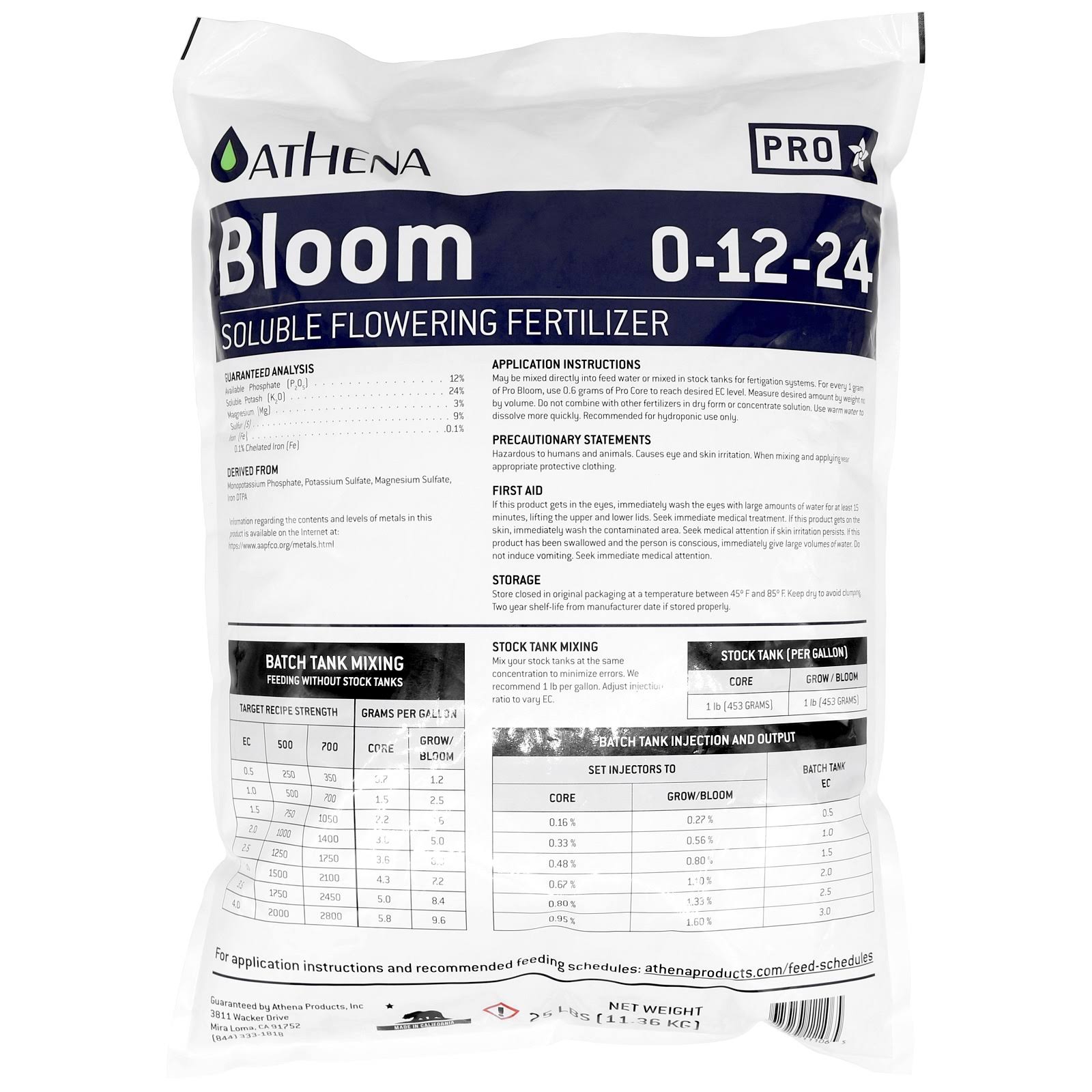 Athena - Pro Bloom 25 lbs