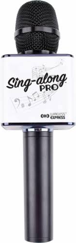 Sing-Along Pro Bluetooth Karaoke Microphone and Stereo Black