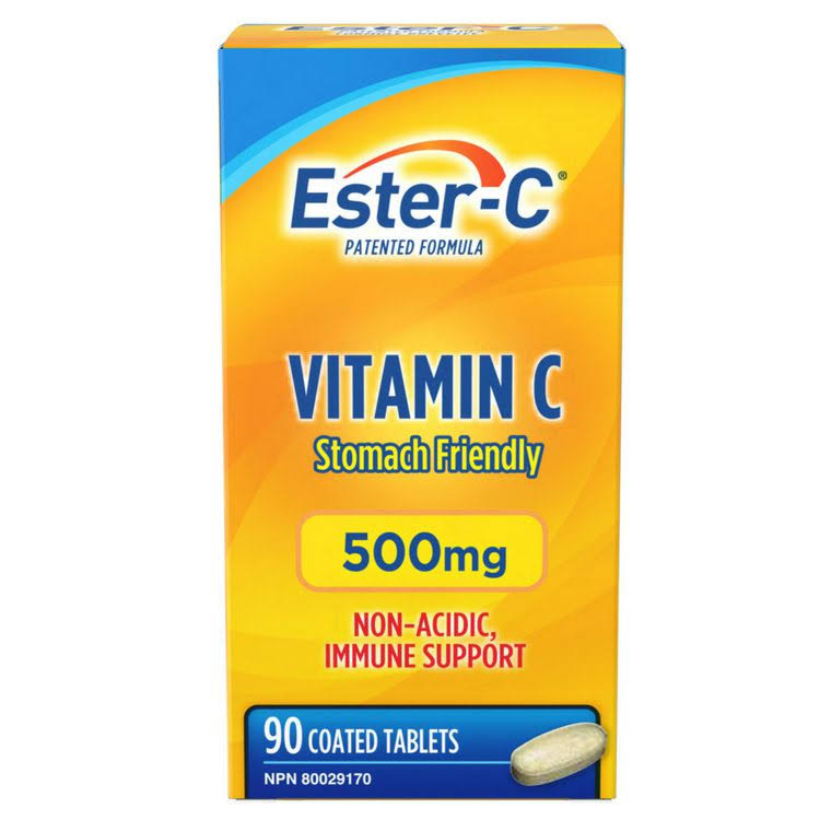 Ester-C Vitamin C Stomach Friendly Immune Support - 500mg, 90 Count