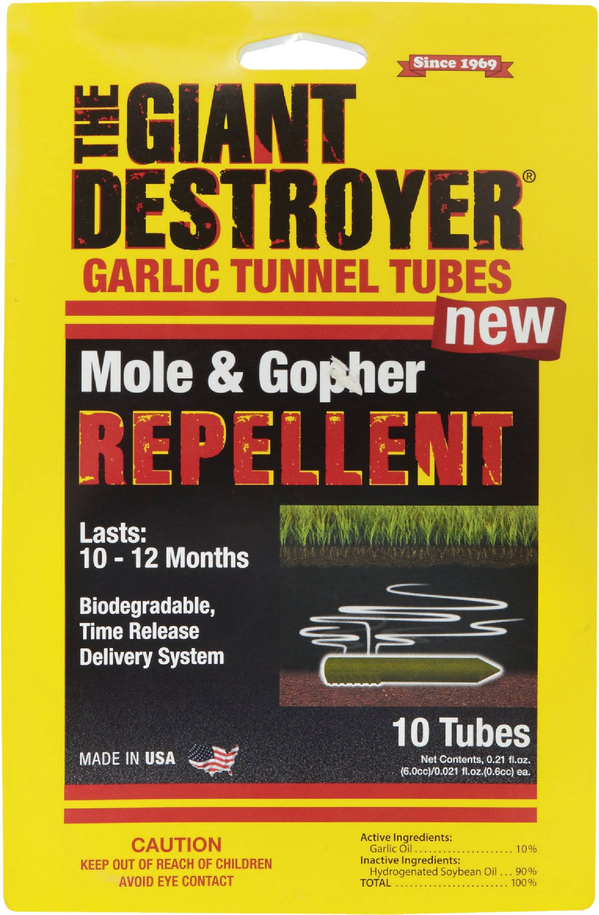 Giant Destroyer Mole and Gopher Repellent Tube - 10ct