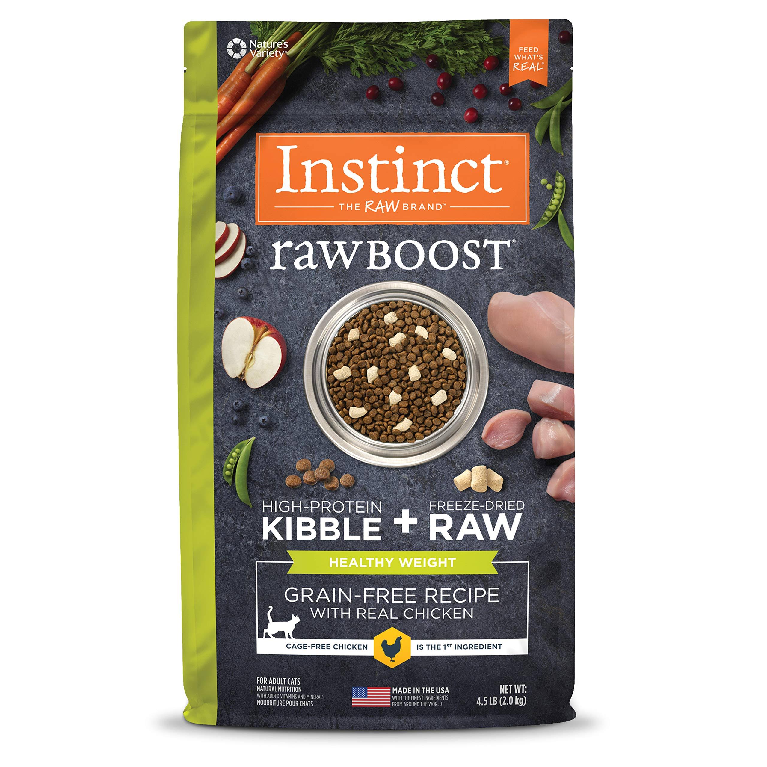Instinct Raw Boost Healthy Weight Grain Free Recipe Dry Cat Food - with Real Chicken, 2kg