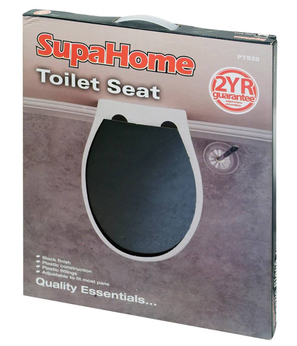 SupaHome Plastic Toilet Seat - Black