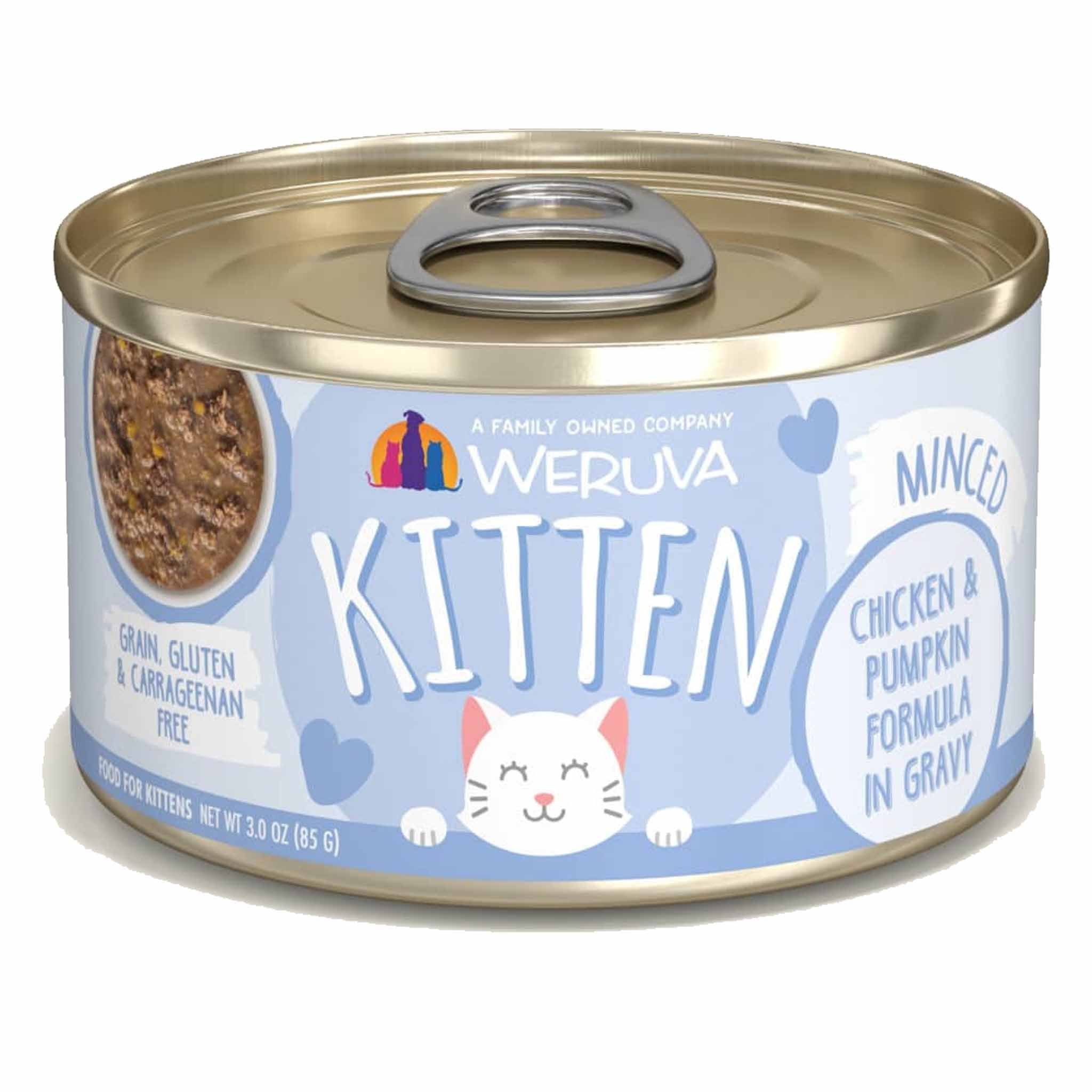 Weruva Kitten Canned Cat Food 3oz, Chicken & Pumpkin Formula in Gravy