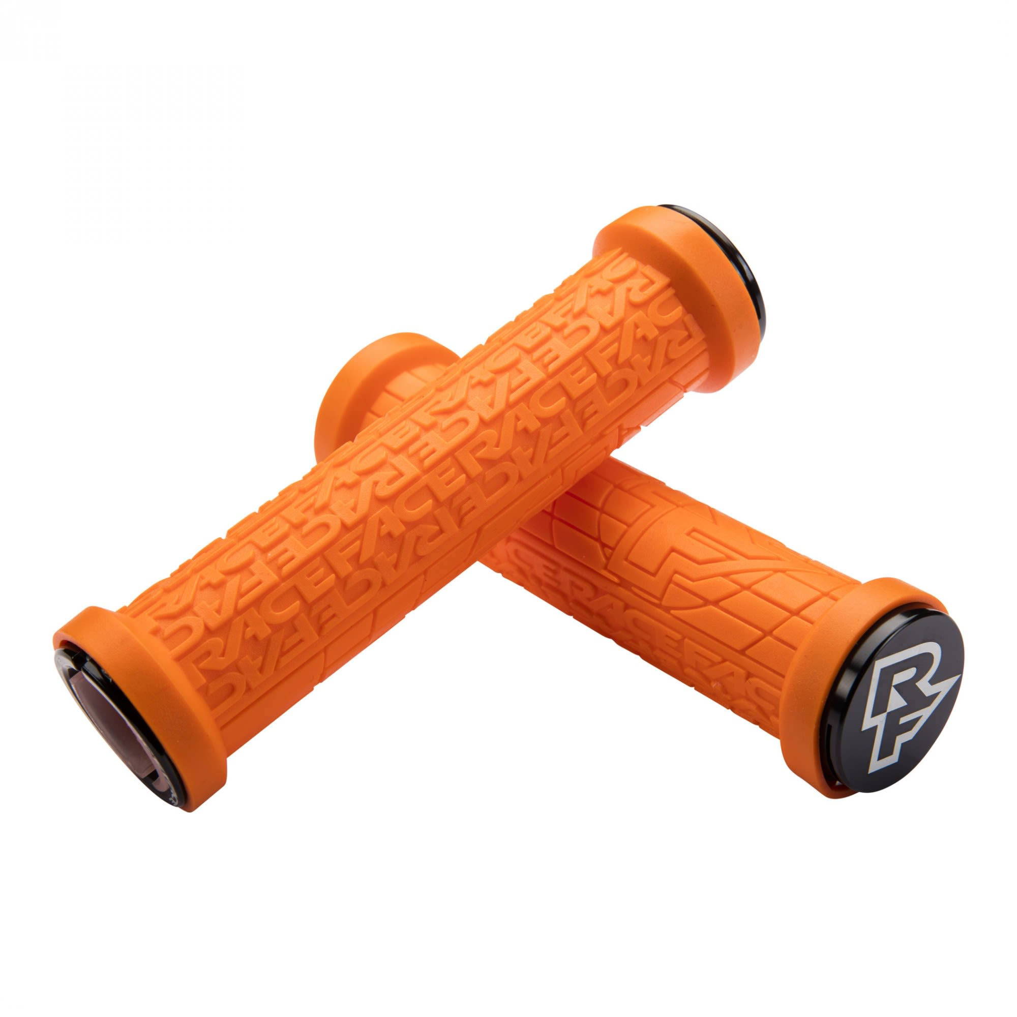Raceface Grippler Bike Parts Lock On Bar Grips - Orange, 30mm