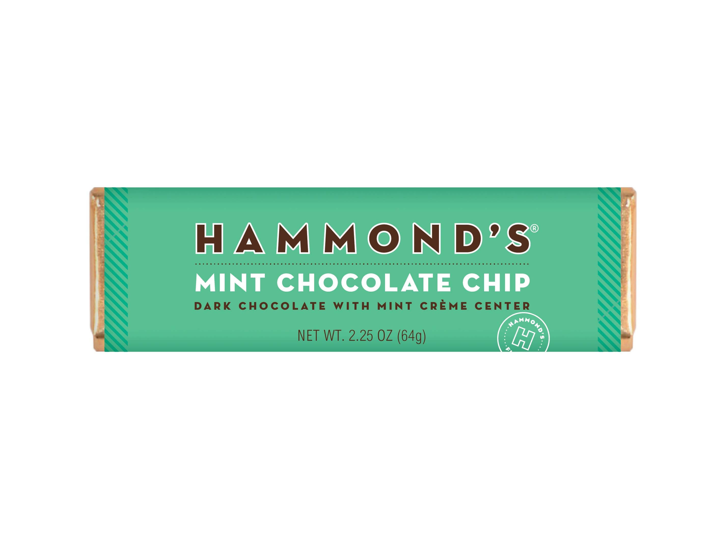 Hammond's Mint Chocolate Chip Dark Chocolate Candy Bar 64 g