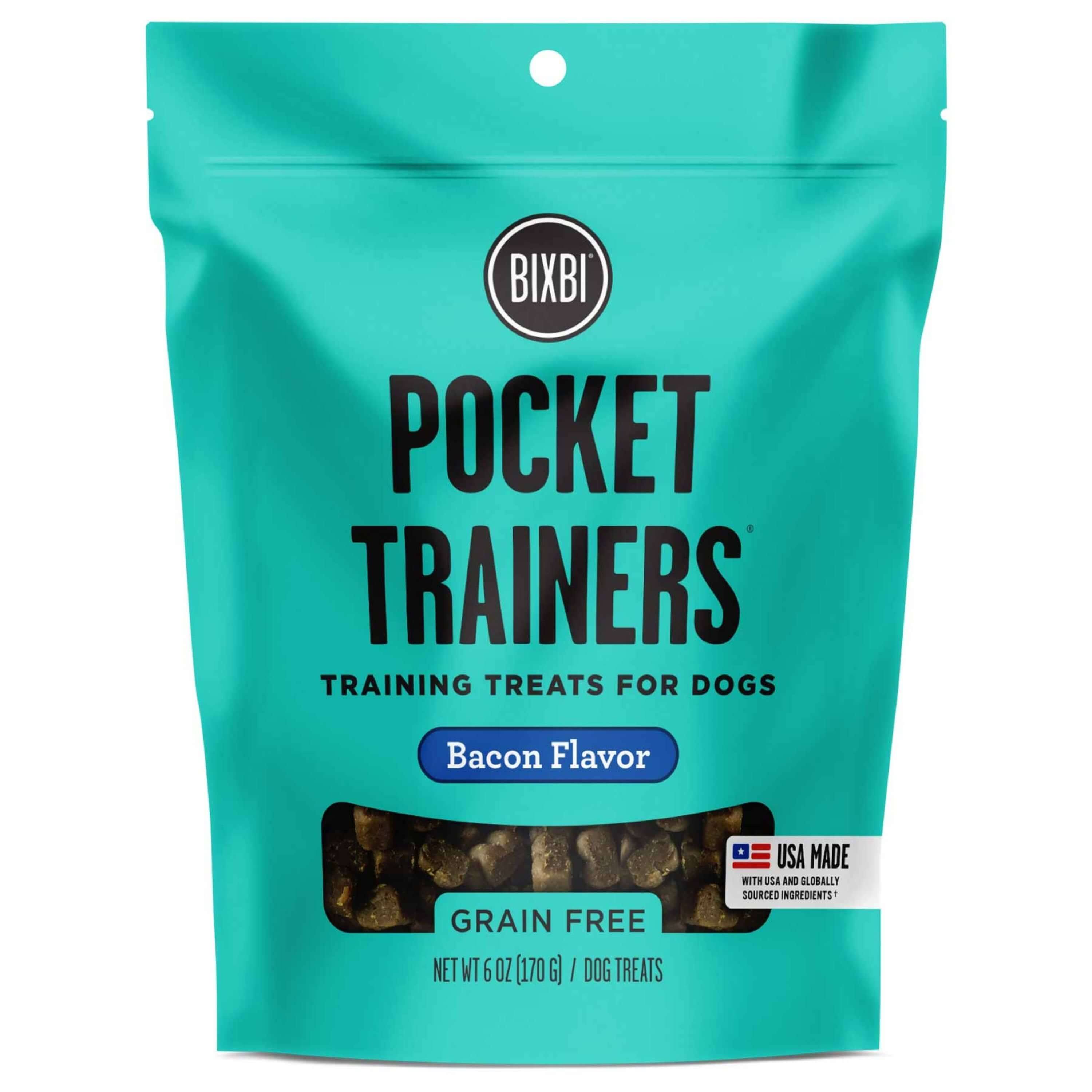 BIXBI Pocket Trainers, Bacon (6 oz, 1 Pouch) - Small Training Treats for Dogs...