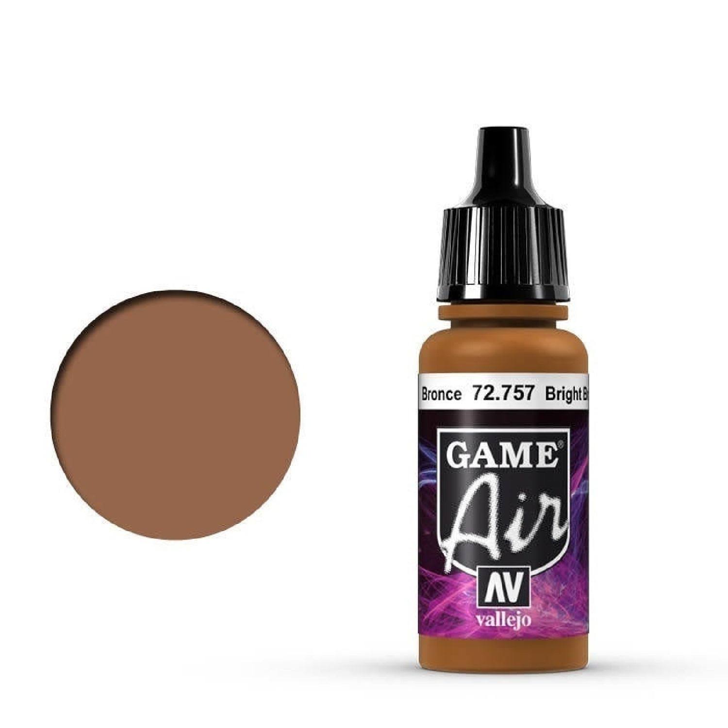 Vallejo Game Air Acrylic Paint - #72.757 Bright Bronze, 17ml
