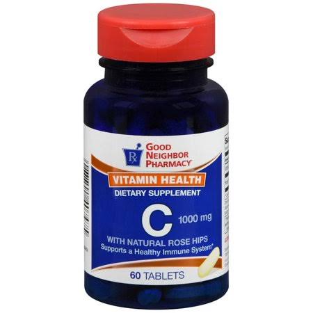 GNP Vitamin C + Rose Hips 60 Tablets