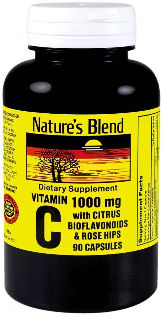 Nature's Blend Vitamin C Supplement - 1,000mg, 90 Capsules