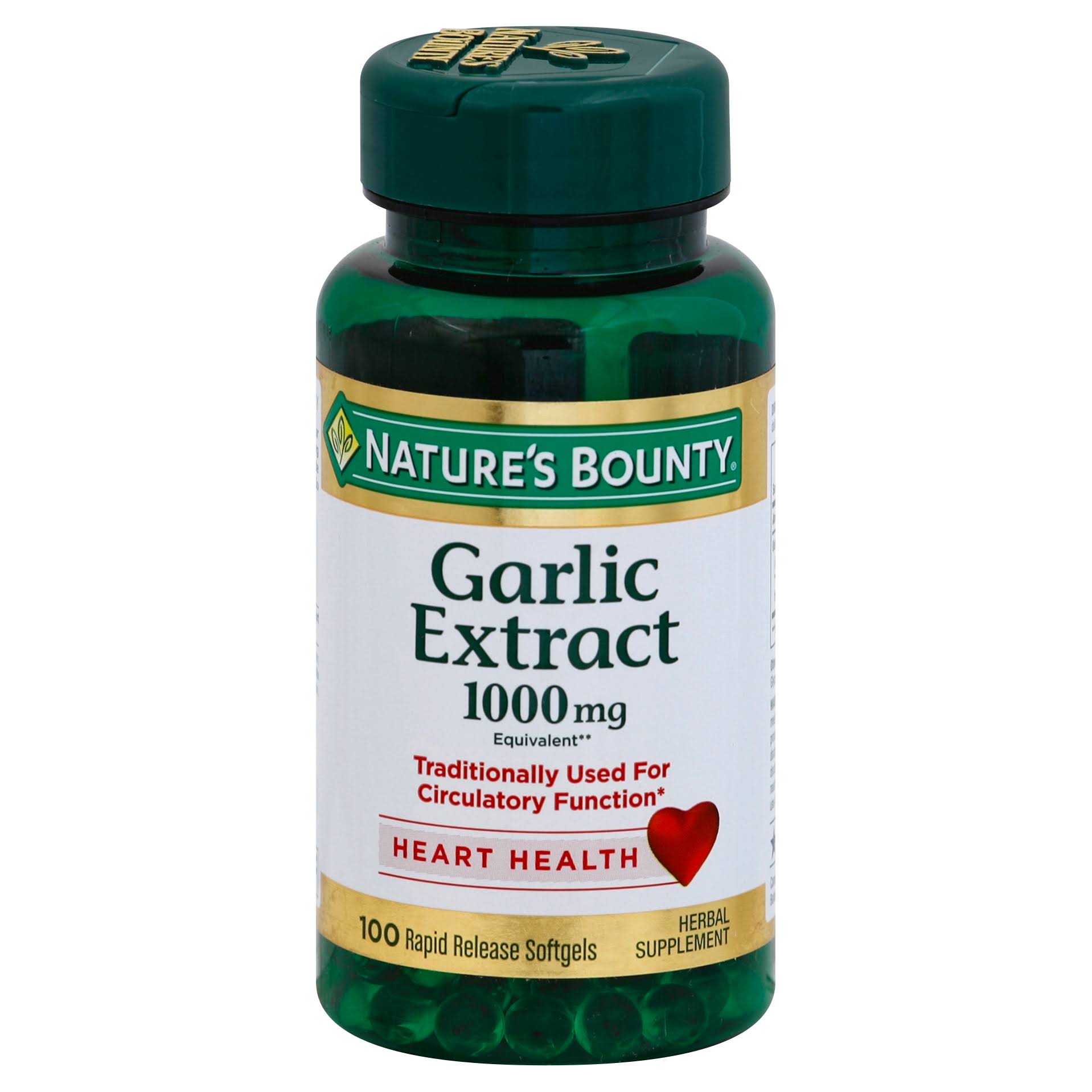 Nature's Bounty Odorless Garlic Dietary Supplement - 100 Softgels