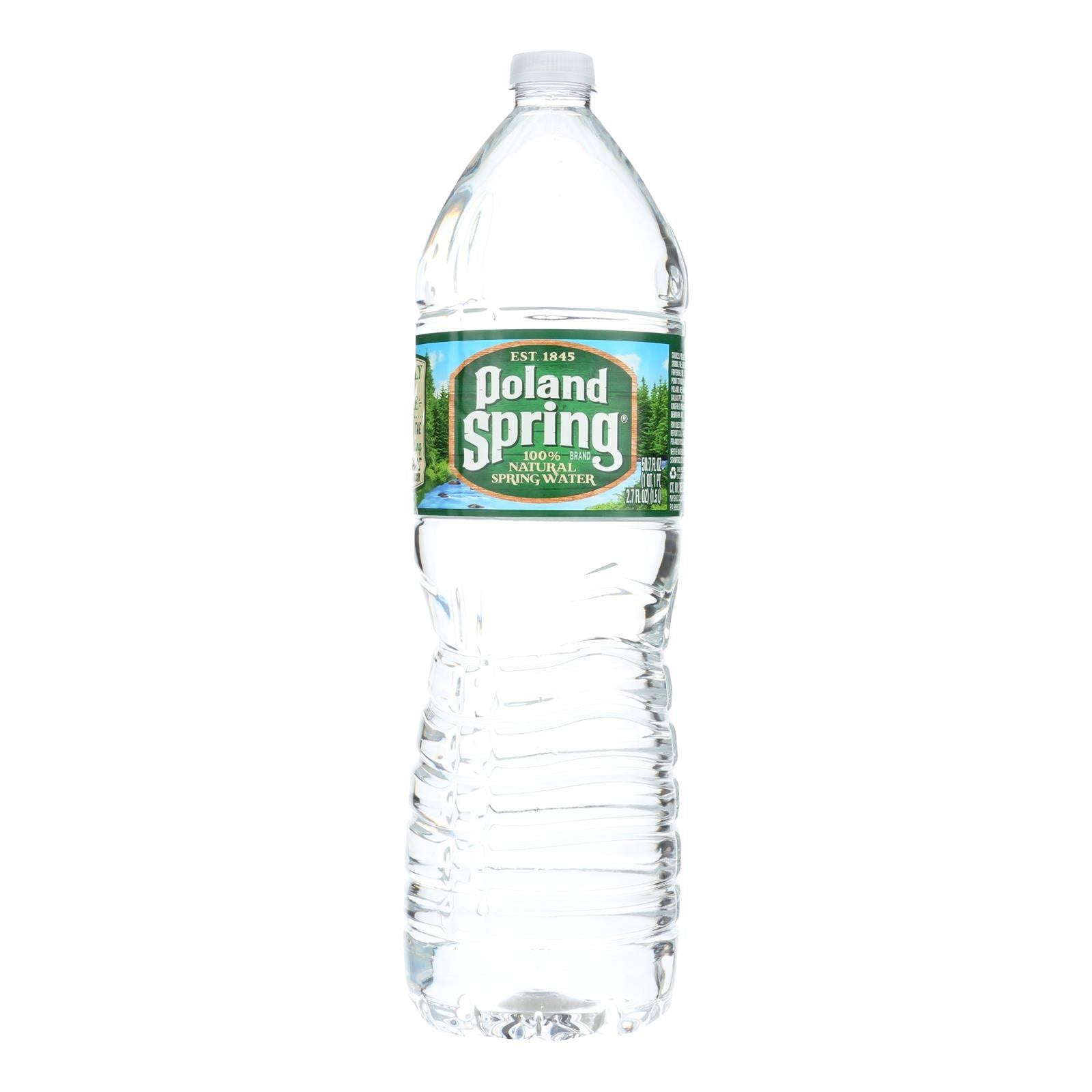 Poland Spring Natural Spring Water 1.5 L -Pack of 12