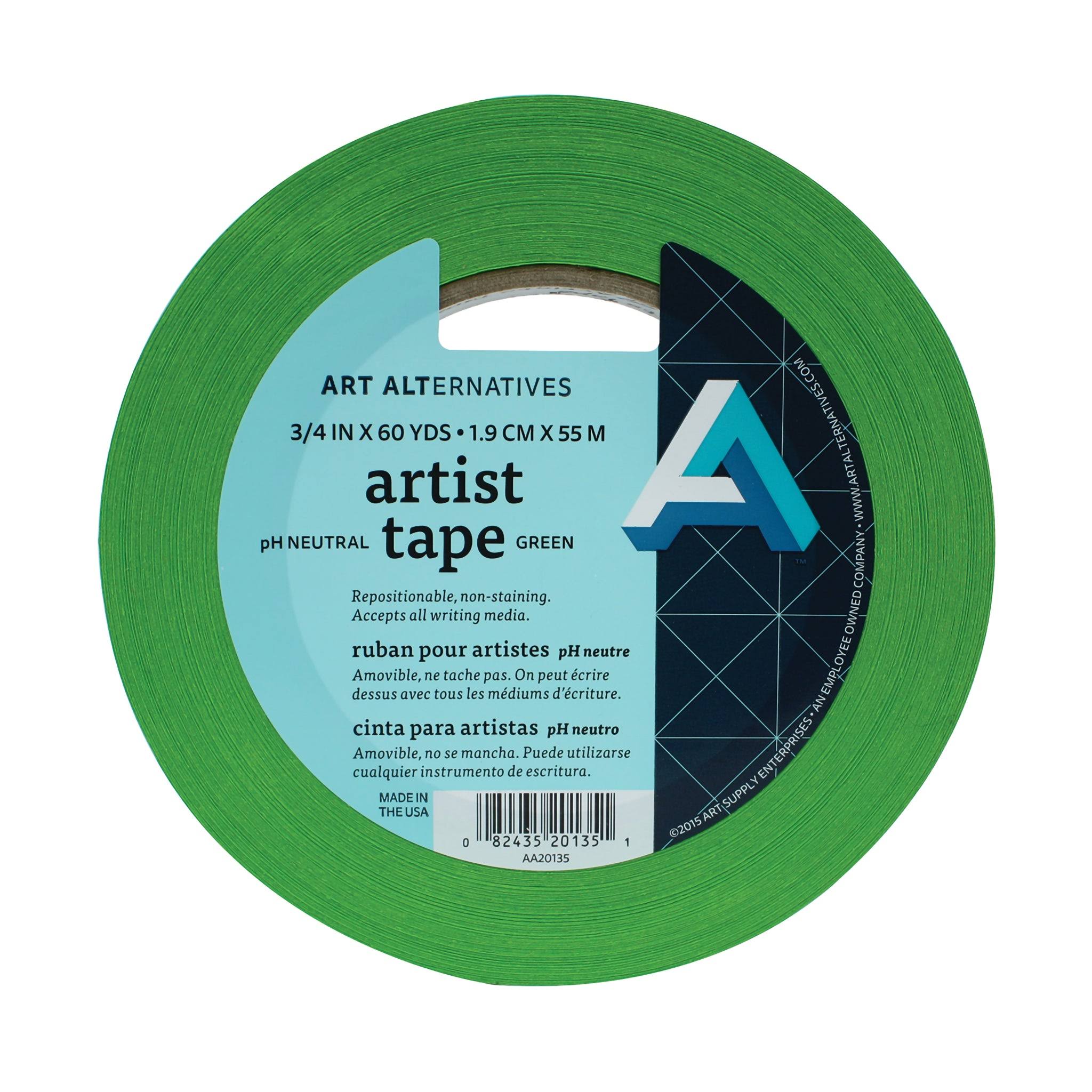 Art Alternatives Artist Tape, Green, 3/4"