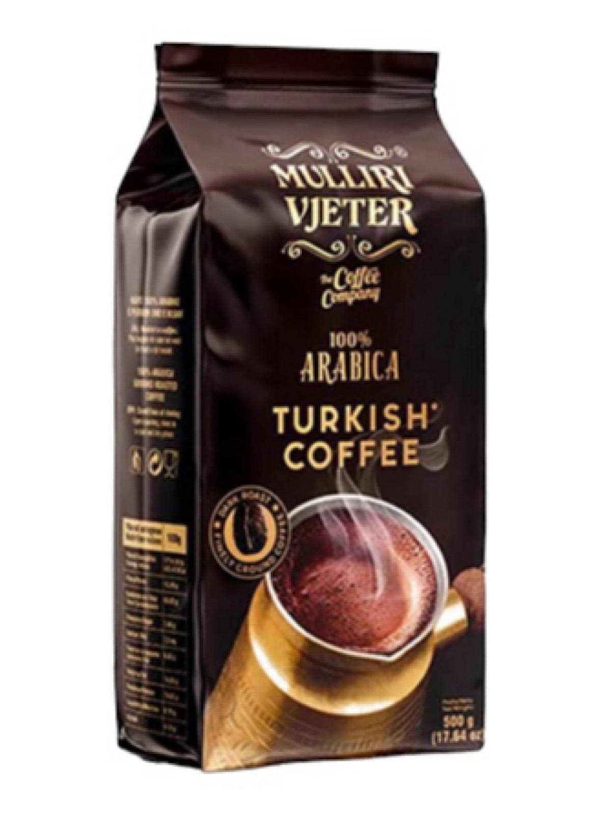 Mulliri Vjeter, Turkish Coffee , Albanian Grounded High Caffeine 100% Arabica, Certified Organic (500g)