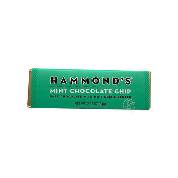Hammond's Candies Mint Chocolate Chip Dark Chocolate Candy Bar