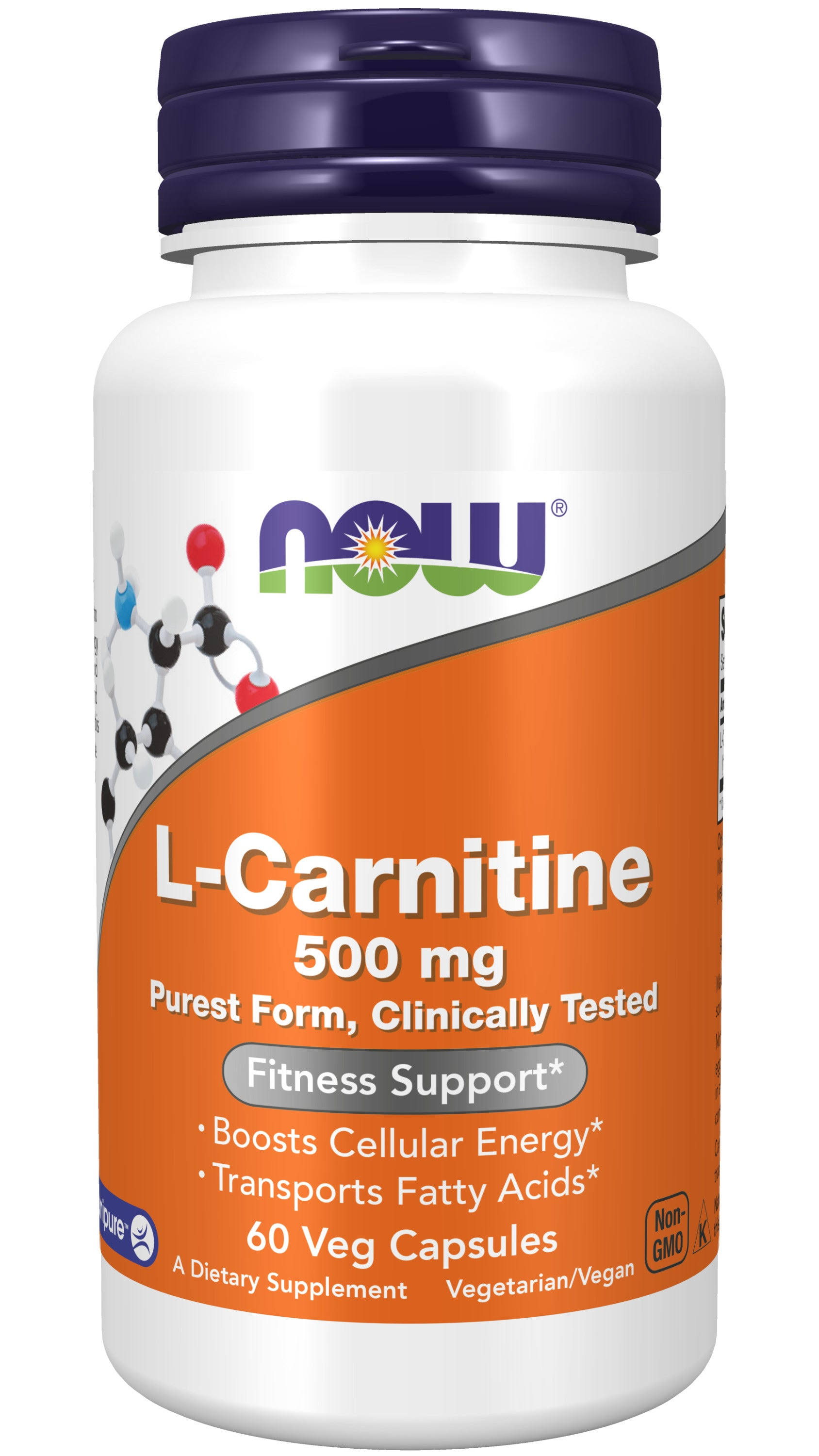 Now L-Carnitine, 500 mg, Vcaps - 60 vcaps