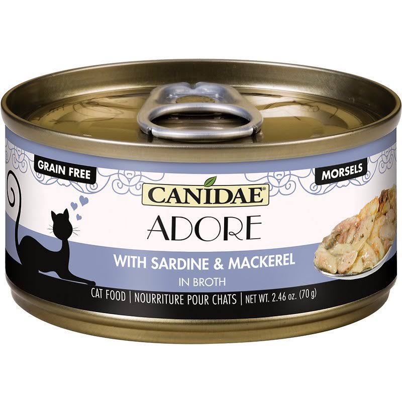 Canidae Adore Grain-Free Sardine & Mackerel in Broth Canned Cat Food, 2.46-oz, Case of 24