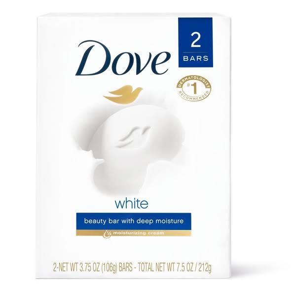 Dove White Beauty Bar - 4oz, 2ct