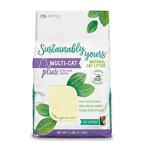 Petfive Sustainably Yours Natural Sustainable Multi-Cat Litter, 13 lbs