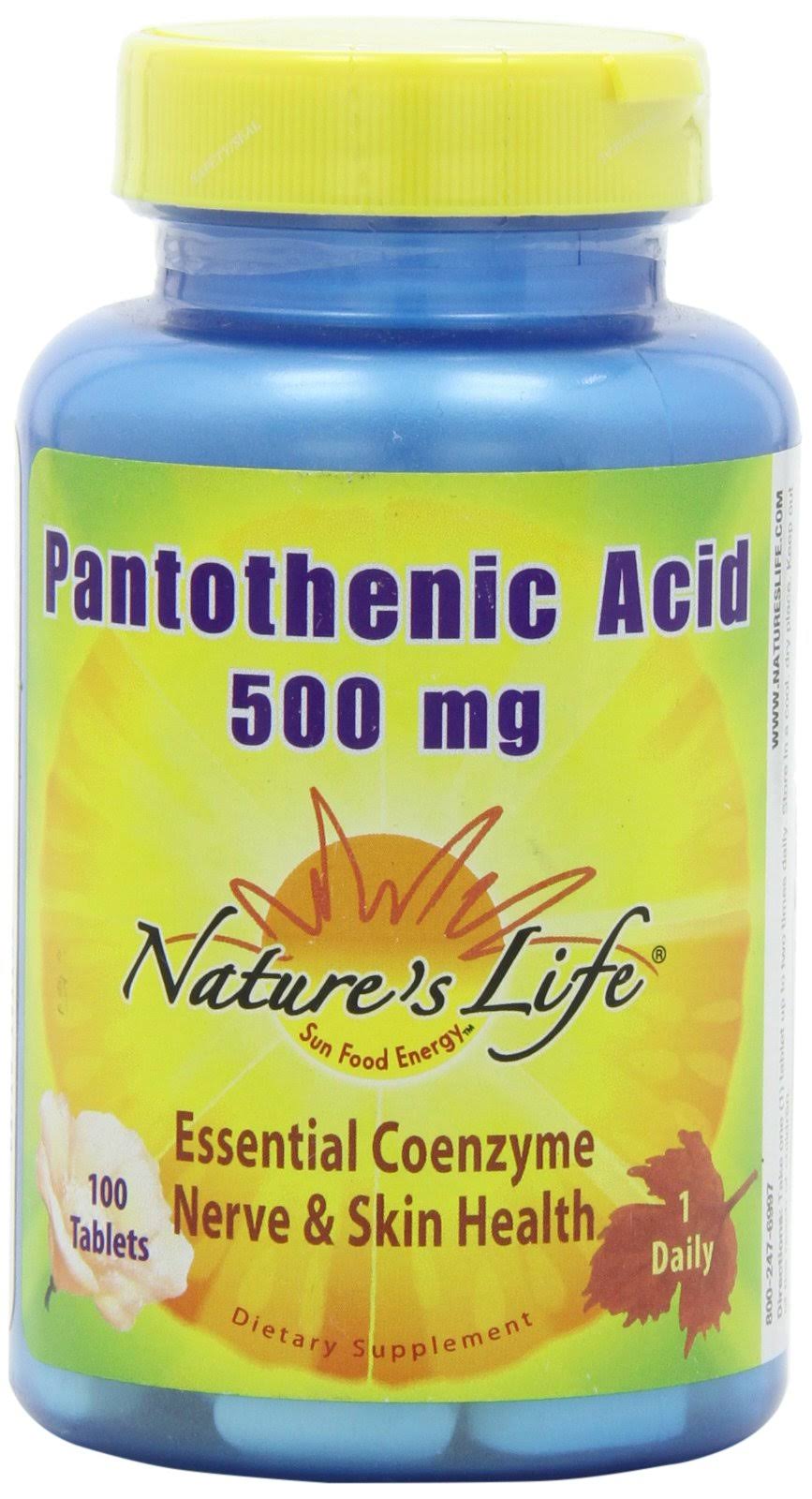 Nature's Life Pantothenic Acid Supplement - 500mg, 100ct