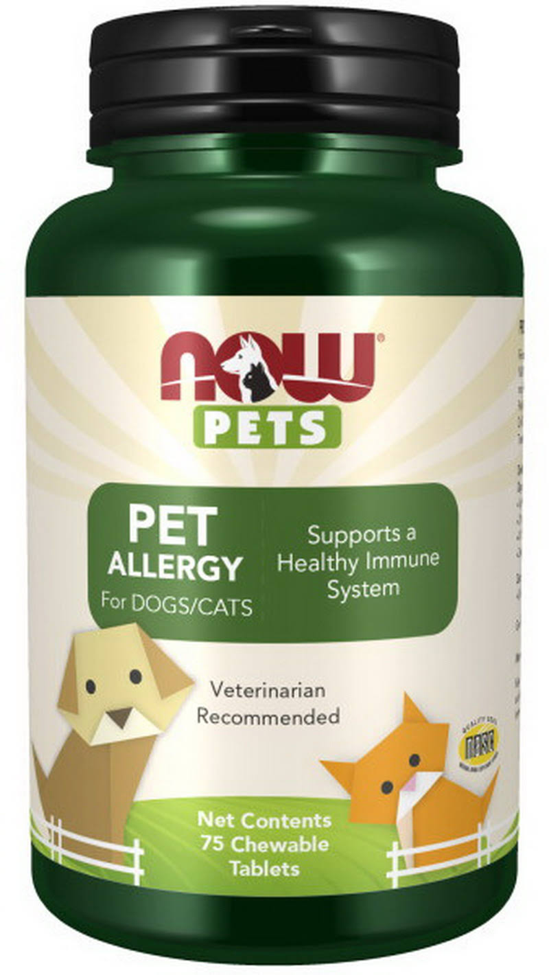 Now Foods Pet Allergy for Dogs and Cats - 75 Chewable Tablets