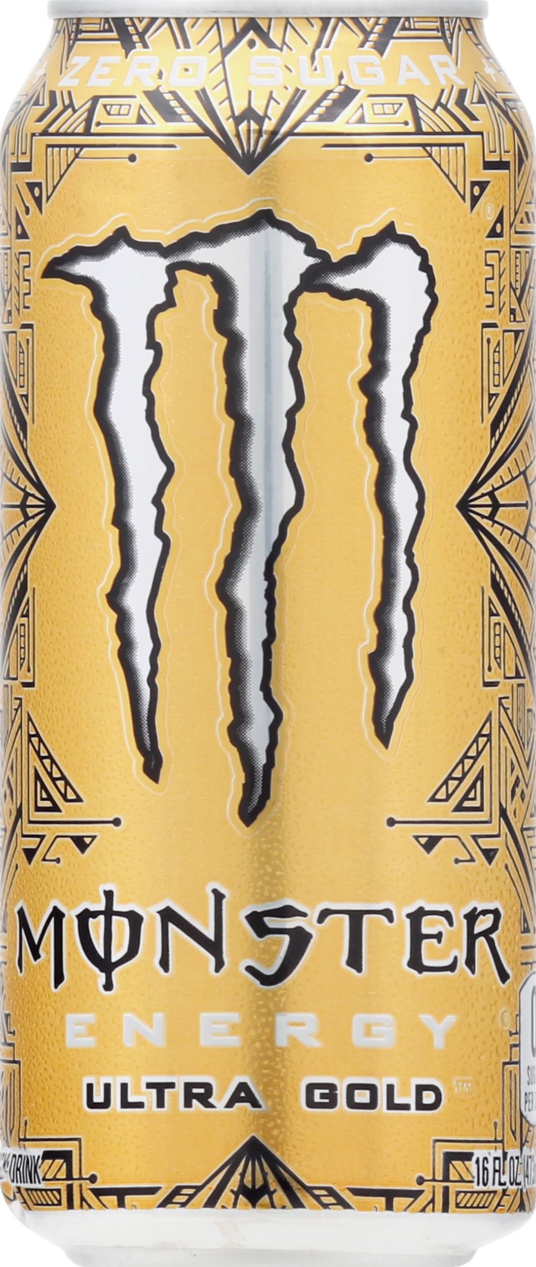 Monster Energy Drink, Zero Sugar, Ultra Gold - 16 fl oz