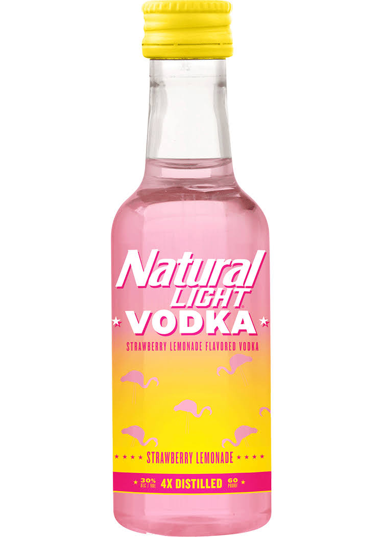 Natural Light Strawberry Lemonade Flavored Vodka - 50 ml