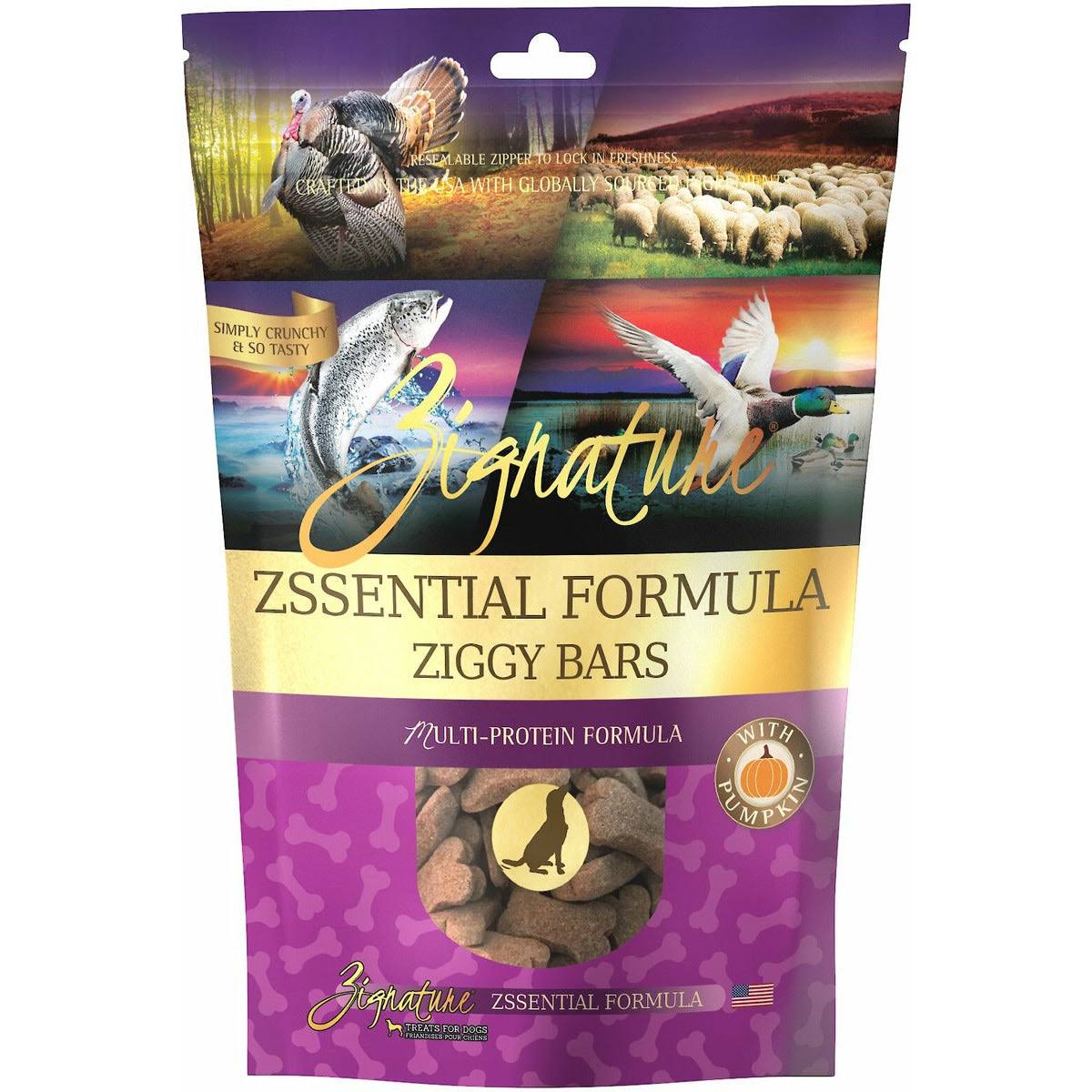 Zignature Ziggy Bars Zssential Formula Dog Treats - 12 oz
