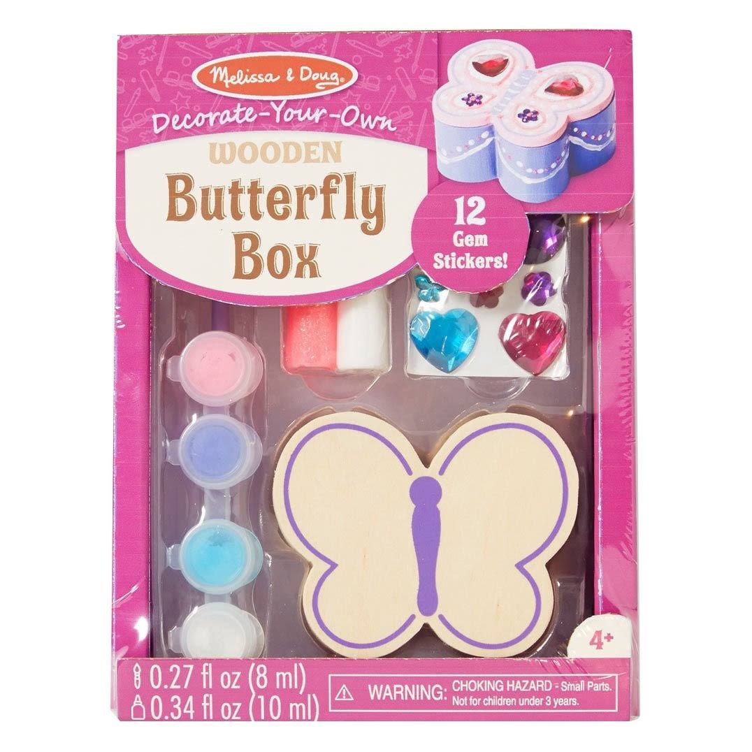 Melissa & Doug Decorate-Your-Own Wooden Butterfly Box