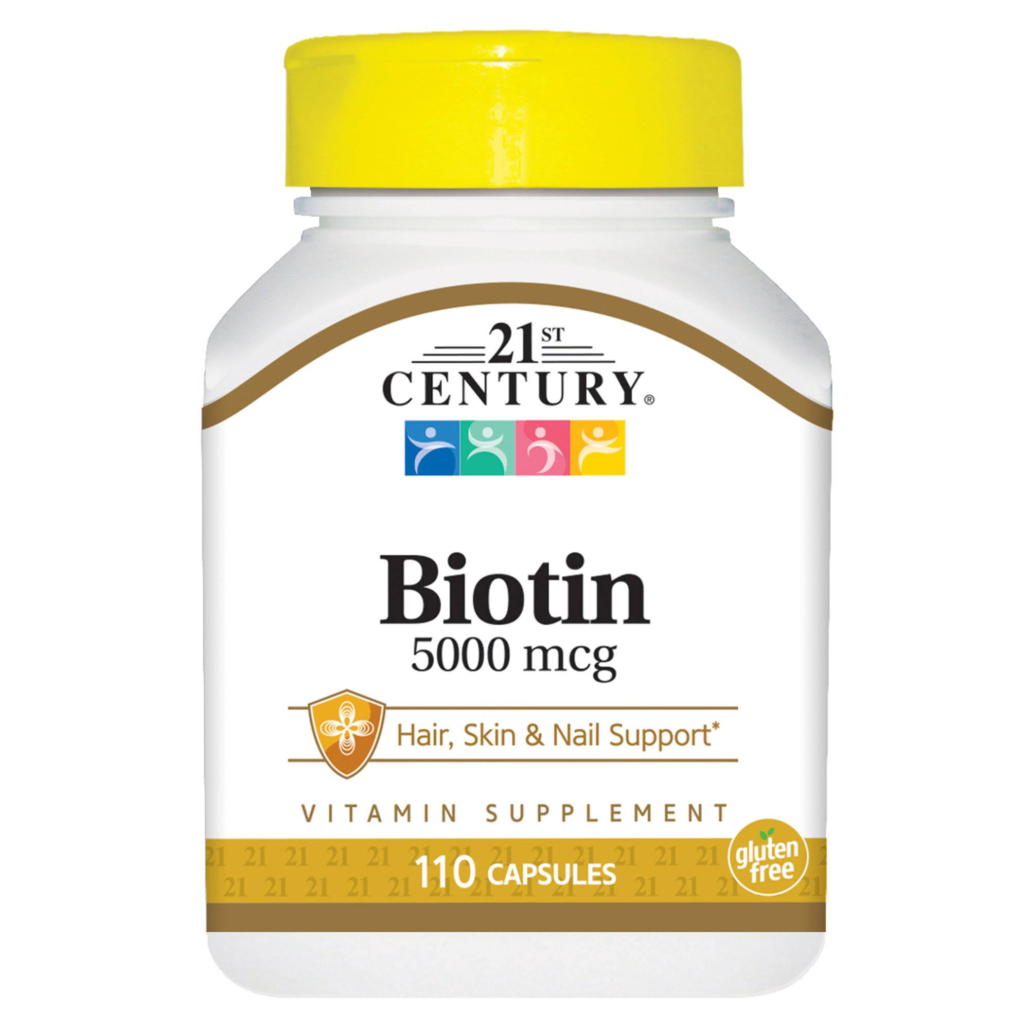 21st Century Biotin Vitamin Supplement - 5000mcg, 110ct