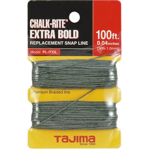 Tajima PLITOL Chalk Rite Premium Grade Extra Bold Nylon Line - 1mm x 100'