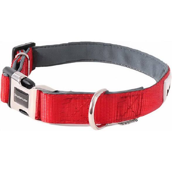 Doodlebone - Bold Padded Dog Collar - Red-L