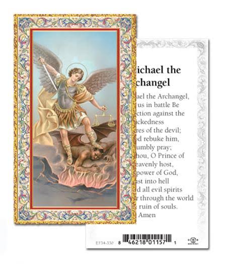 St. Michael The Archangel - Holy Card