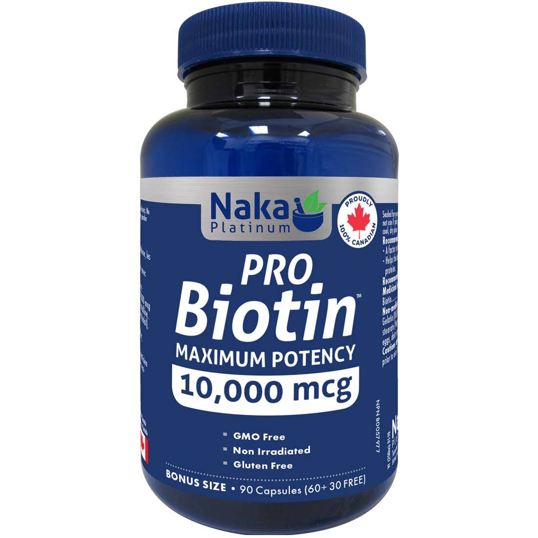 Naka Platinum Pro Biotin 10000mcg 90 Capsules