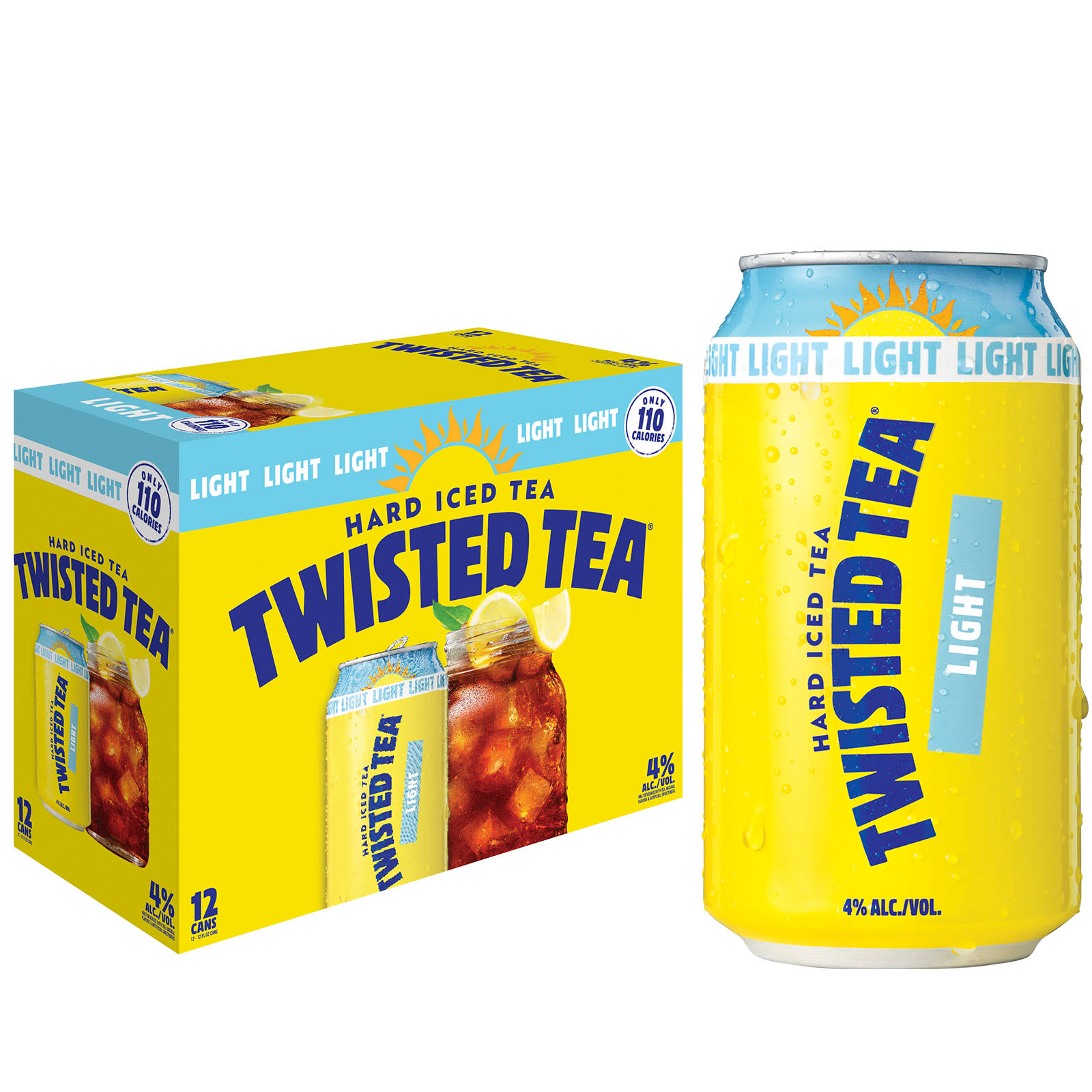 Twisted Tea Hard Iced Tea, Light - 12 pack, 12 fl oz cans