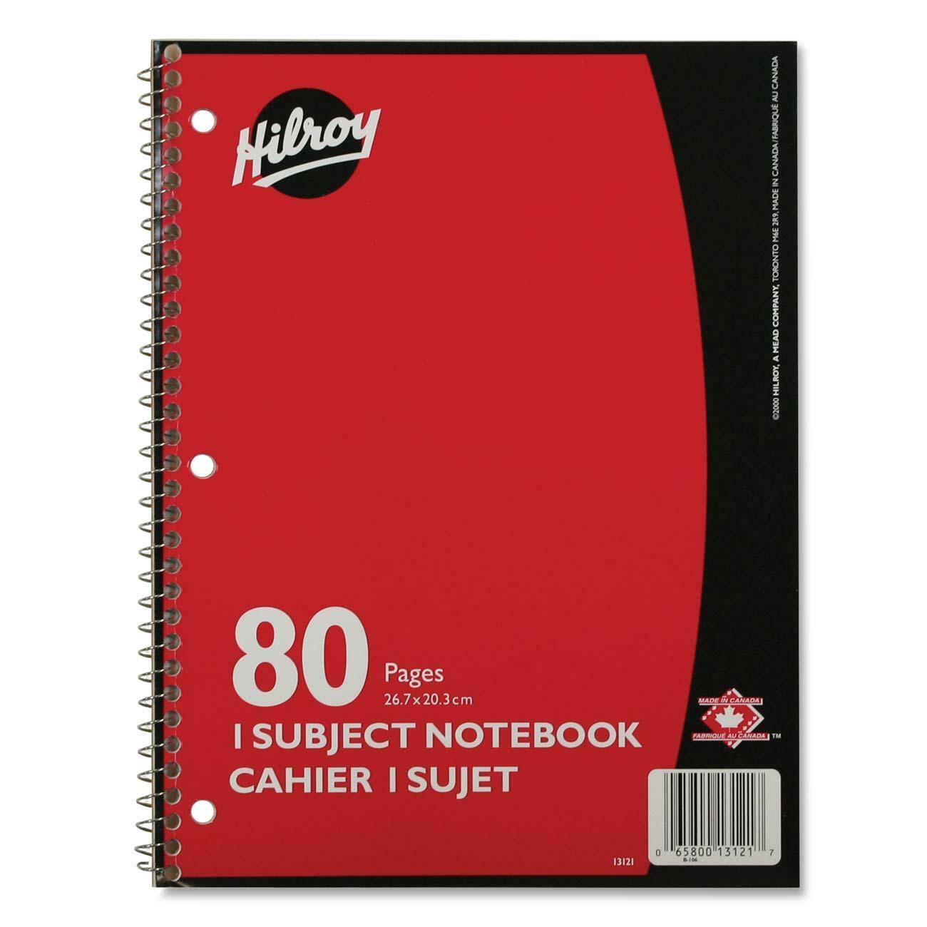 Hilroy 1 Subject Notebook - 80 Pages