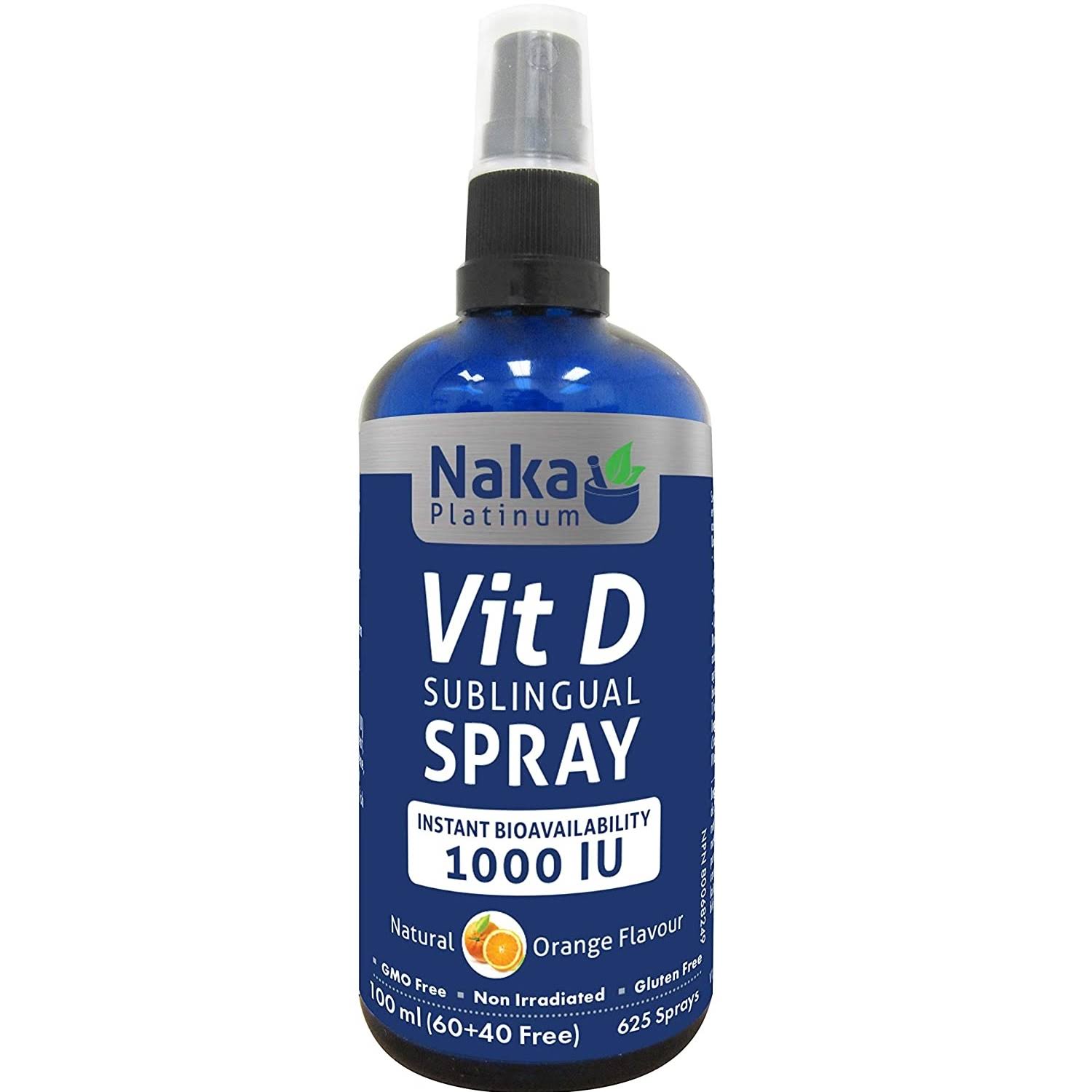 Naka Platinum Vitamin D 1000 IU Spray Orange 100ml