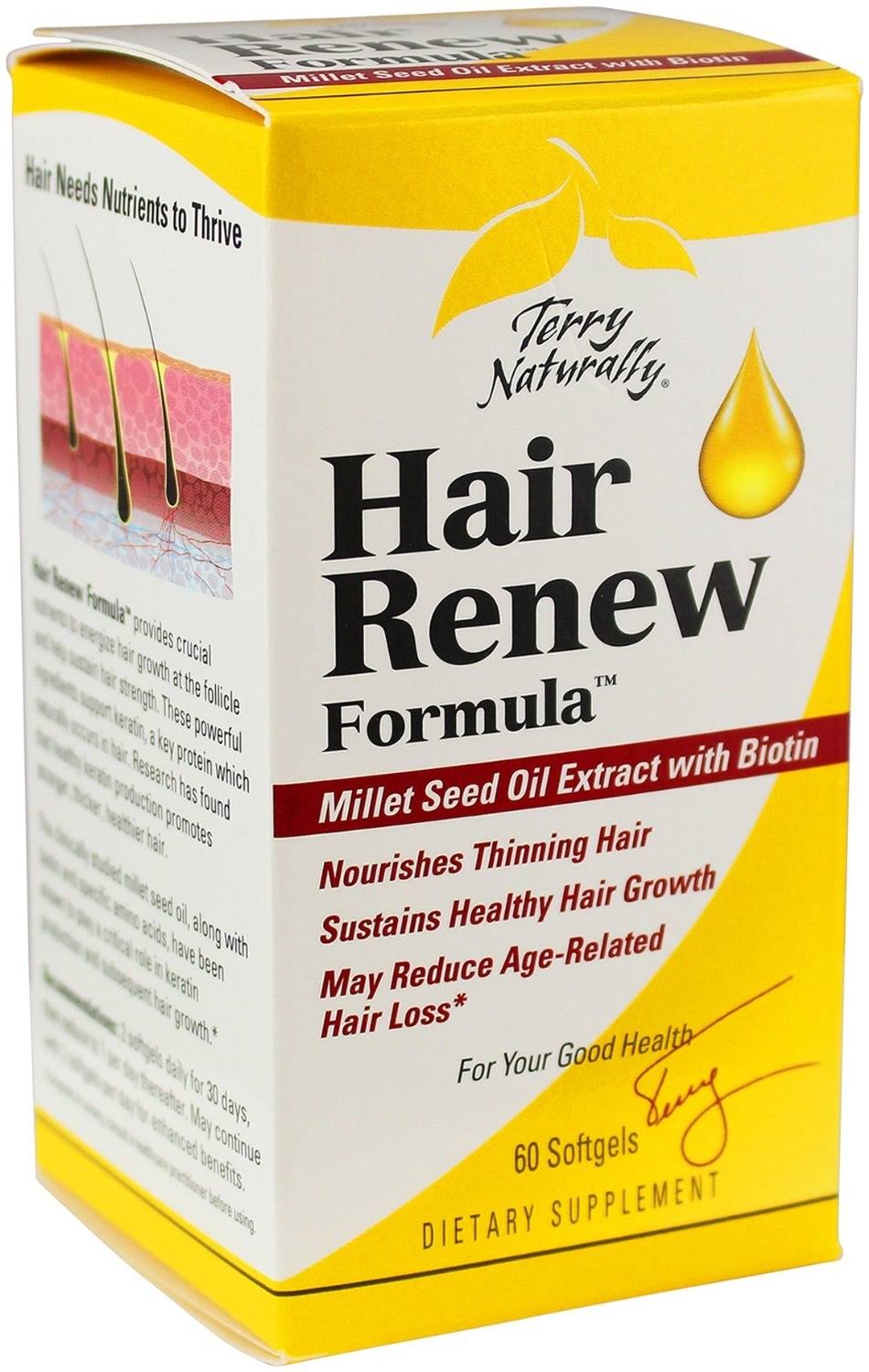 Terry Naturally Hair Renew Formula Supplement - 60 Softgels