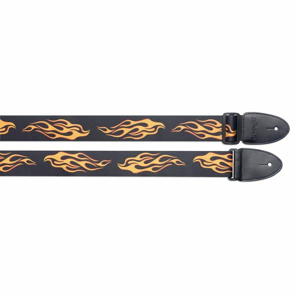 Stagg Ste Flame Pattern Guitar Strap