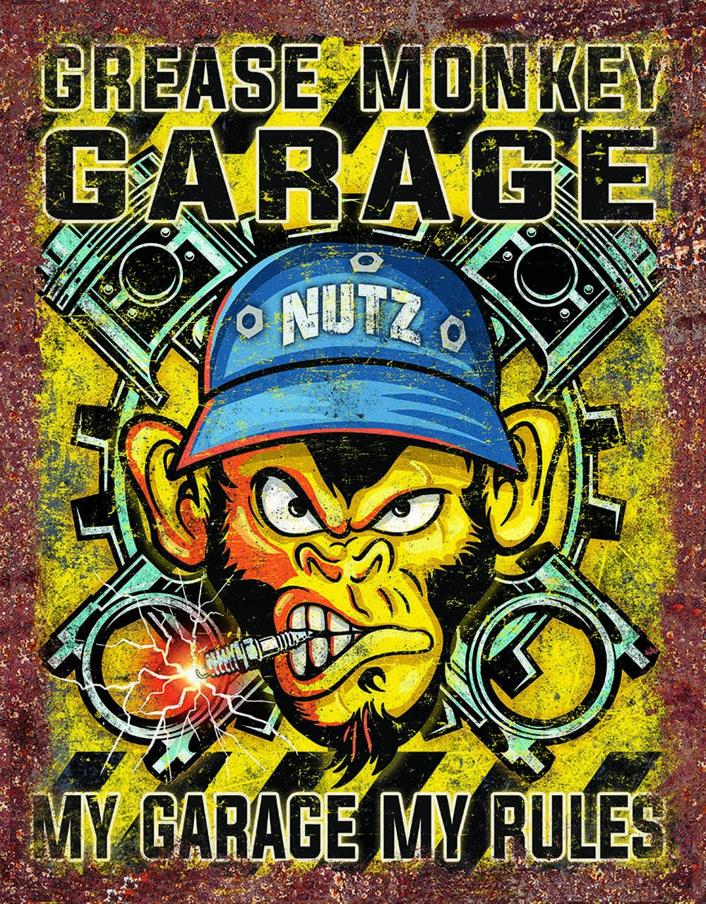 Tin Signs Grease Monkey Garage