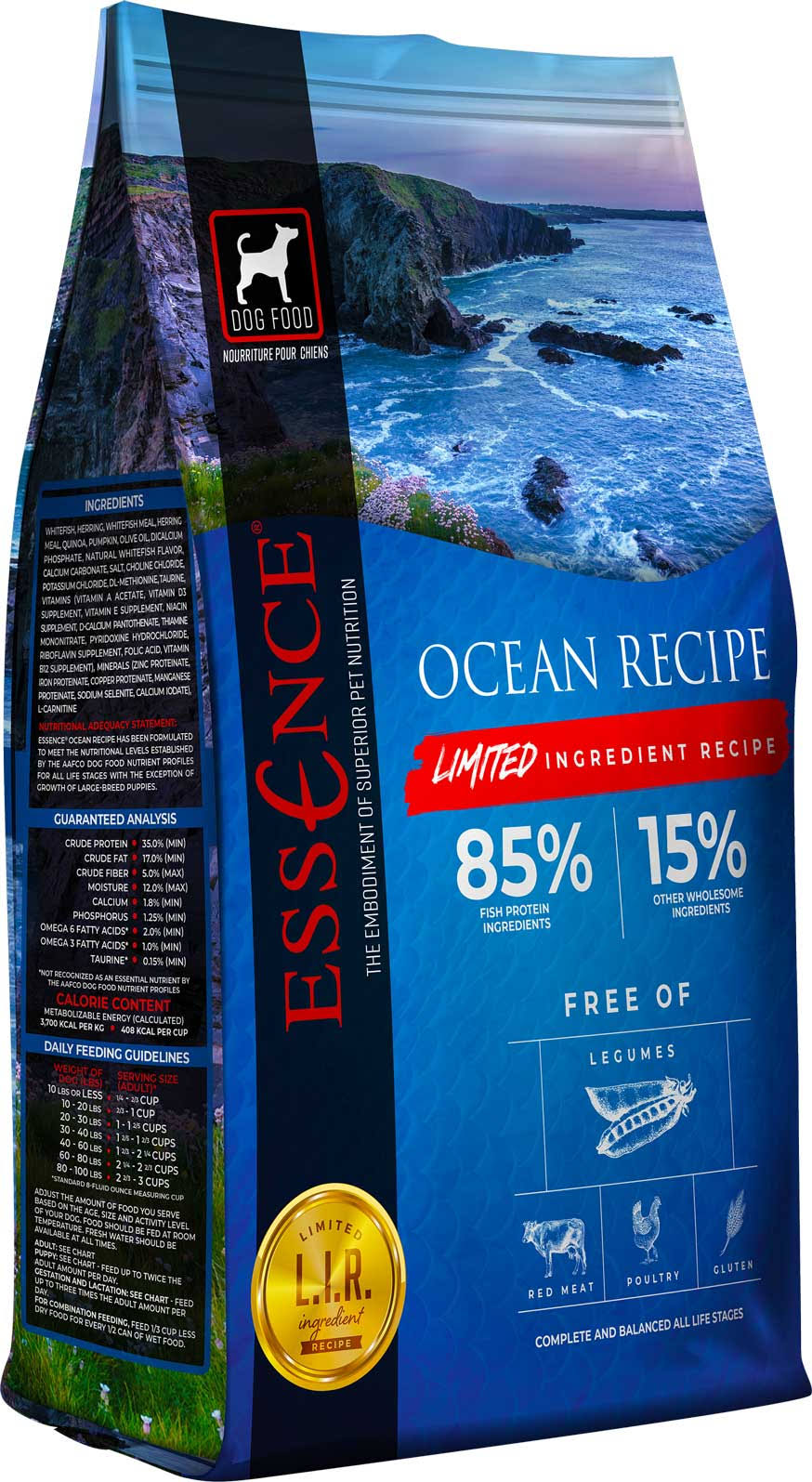 Essence Limited Ingredient Ocean Recipe Dog Dry Food 25 lbs