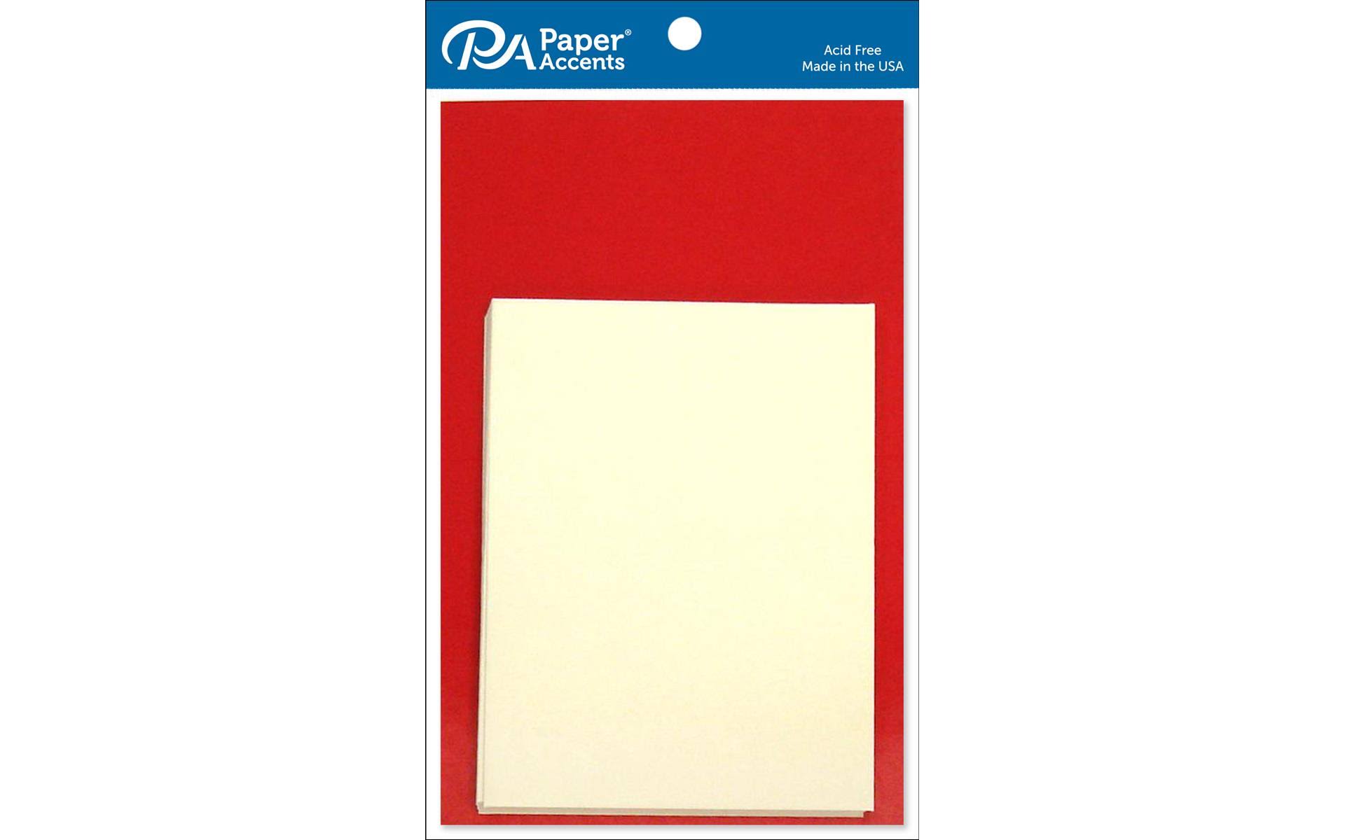 Paper Accents Card & Env 4.25x5.5 10pc Dark Red/Cream