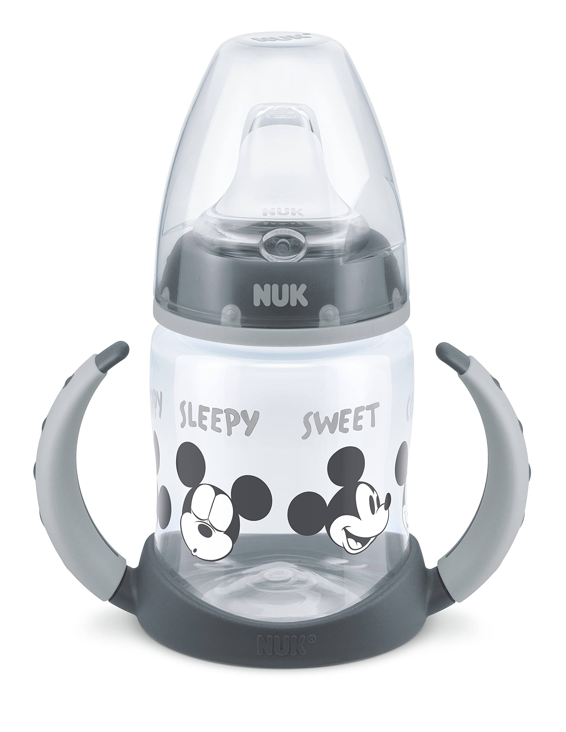 NUK First Choice Disney Learner Temperature Control Bottle Grey