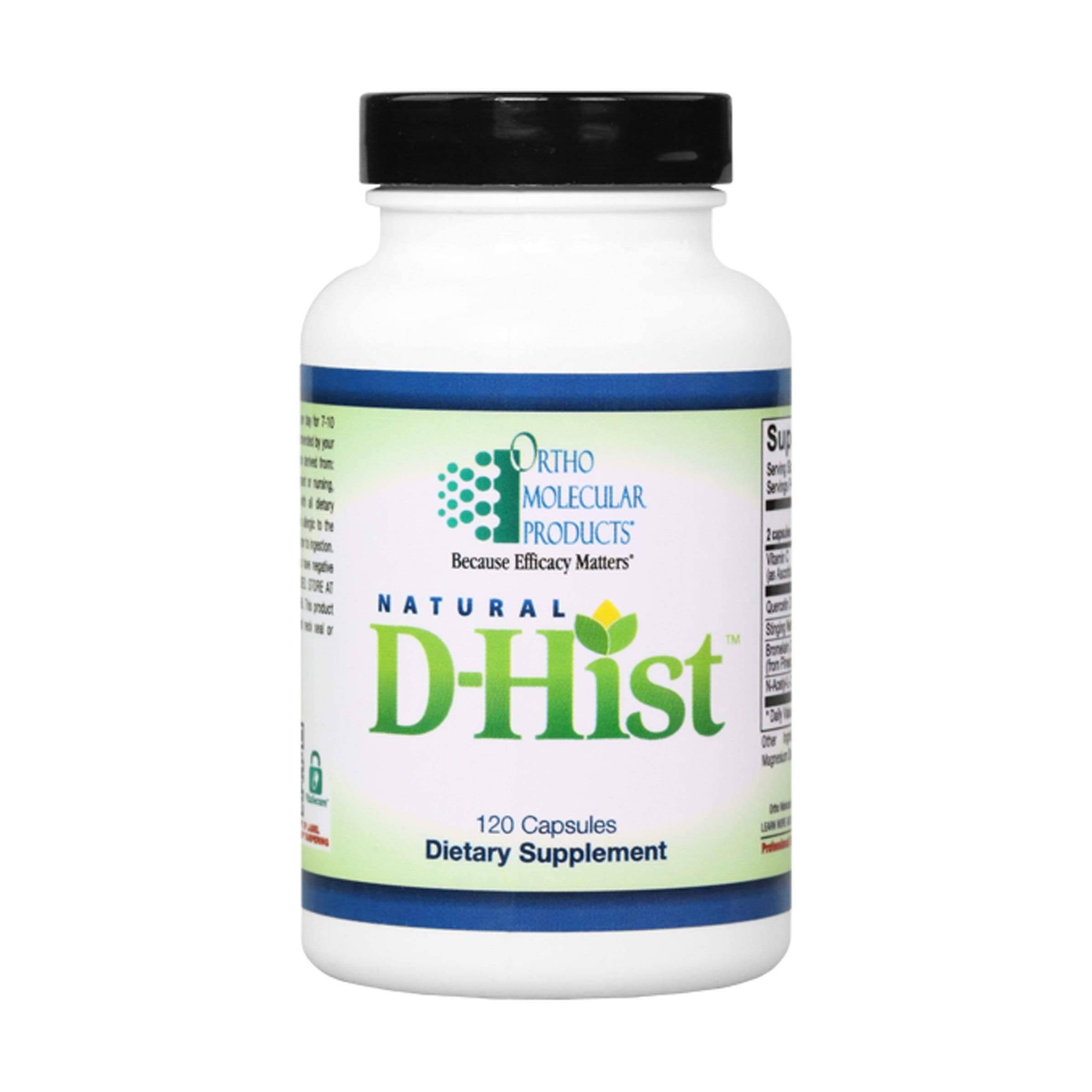 Ortho Molecular Natural D-Hist Dietary Supplement - 120 Capsules