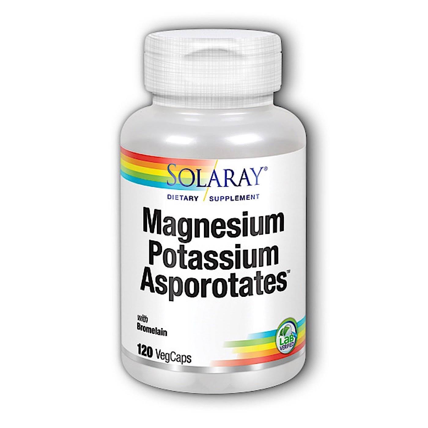 Solaray Magnesium and Potassium Asporotates Supplement - 120 Veggie Caps