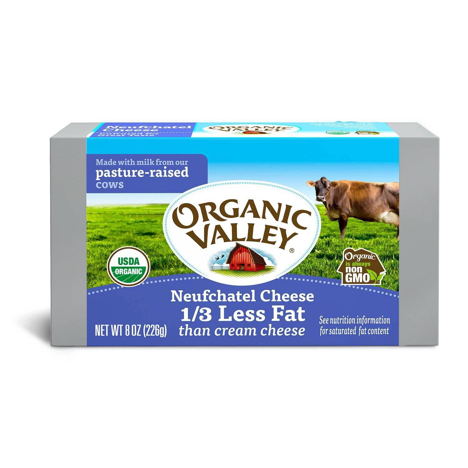 Organic Valley Cheese, Neufchatel - 8 oz