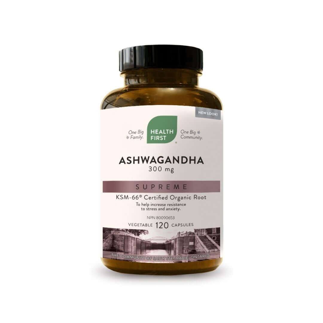 Health First 300mg Ashwagandha Supreme Vegetable Capsules - 120 ct